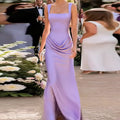 Sleeveless dress with shoulder straps